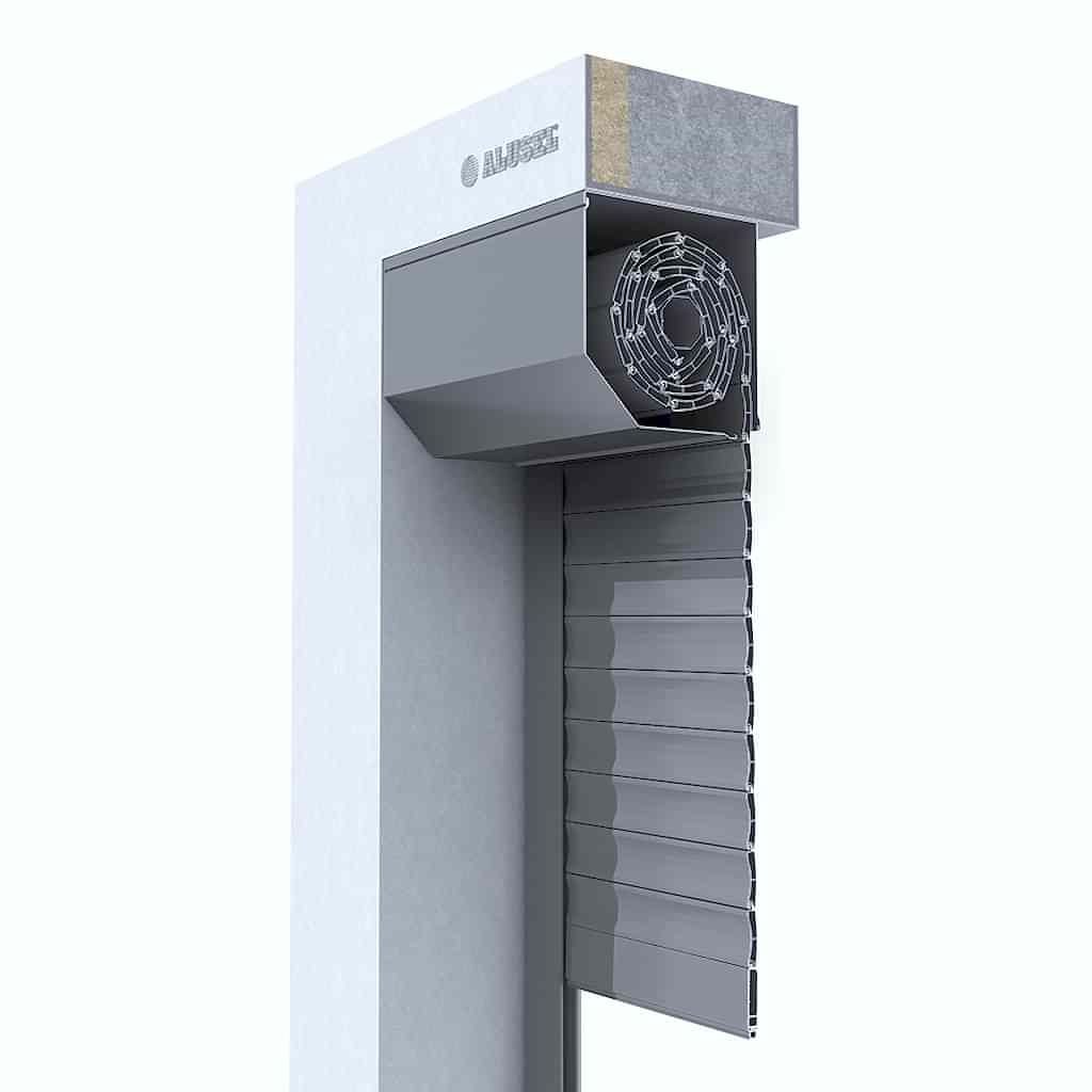 45° Dıştan Kutulu Garaj Kapısı (Duvar İçi)